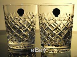 Waterford Crystal Powerscourt WhiskeyTumbler Pair Double Old Fashioned Brand New
