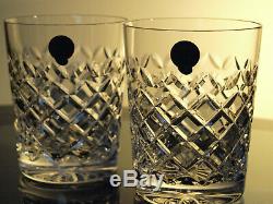 Waterford Crystal Powerscourt WhiskeyTumbler Pair Double Old Fashioned Brand New