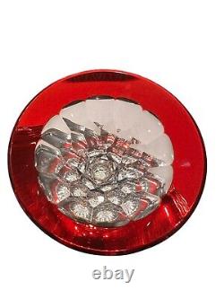 Waterford Crystal Red To Clear Martini And Double Old Fashioned set