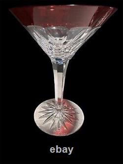 Waterford Crystal Red To Clear Martini And Double Old Fashioned set