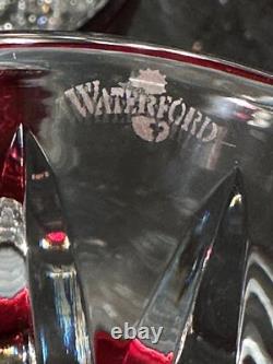 Waterford Crystal Red To Clear Martini And Double Old Fashioned set