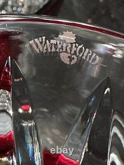 Waterford Crystal Red To Clear Martini And Double Old Fashioned set