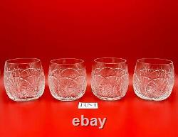 Waterford Crystal SEAHORSE Double Old Fashioned Glasses Set of 4 NWOT