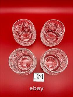 Waterford Crystal SEAHORSE Double Old Fashioned Glasses Set of 4 NWOT