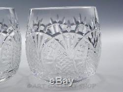 Waterford Crystal SEAHORSE PAIR DOUBLE OLD FASHIONED GLASSES Signed Eugene Young