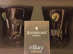 Waterford Crystal SIMPLY LILAC Double Old Fashioned Glasses NEW IN BOX! Mint