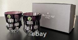 Waterford Crystal SIMPLY LILAC Double Old-Fashioned Glasses Set of Two