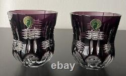 Waterford Crystal SIMPLY LILAC Double Old-Fashioned Glasses Set of Two
