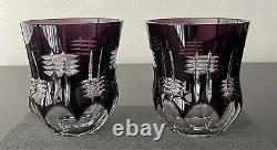 Waterford Crystal SIMPLY LILAC Double Old-Fashioned Glasses Set of Two