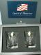 Waterford Crystal SPIRIT OF AMERICA Pair Double Old Fashioned Tumblers NIB