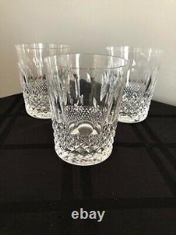 Waterford Crystal Set Of 3 Colleen Double Old Fashioned Tumblers Glasses 4 3/8