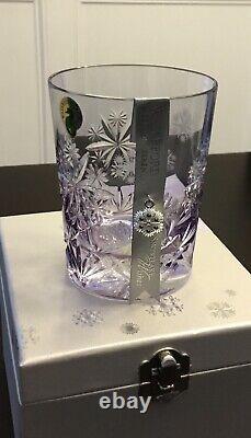 Waterford Crystal Snowflake Wishes Serenity Lavender Double Old Fashioned Glass