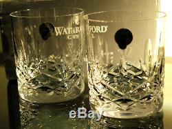 Waterford Crystal Sunset Whiskey Tumbler 9 oz. Pair Double Old Fashioned New