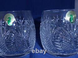 Waterford Crystal Vintage Seahorse Double Old Fashioned Glasses New Set of 2