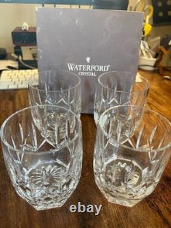 Waterford Crystal Westhampton DOF Tumblers Set of 4 NEW 1998 with Box & Sticker