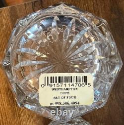 Waterford Crystal Westhampton DOF Tumblers Set of 4 NEW 1998 with Box & Sticker