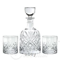 Waterford Crystal Woodmont 3-Piece Decanter & Double Old Fashioned DOF Glasses