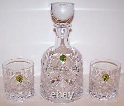 Waterford Crystal Woodmont Decanter & Pair Double Old Fashioned Glasses In Box