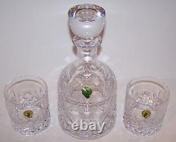 Waterford Crystal Woodmont Decanter & Pair Double Old Fashioned Glasses In Box