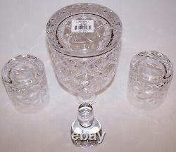 Waterford Crystal Woodmont Decanter & Pair Double Old Fashioned Glasses In Box