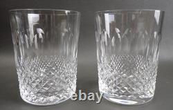 Waterford Cut Crystal 4 3/8 Double Old Fashioned DOF Whiskey Glasses Old Mark