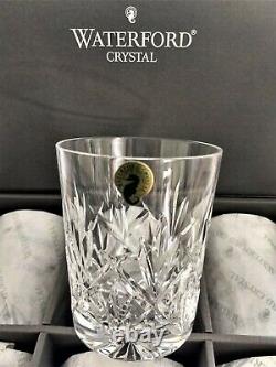 Waterford Cut Crystal EVE Double Old Fashioned Flat Low Ball Tumblers Set 6 NOS
