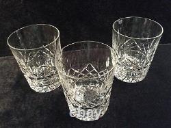 Waterford Cut Crystal Lismore Double Old Fashioned Glasses / Three