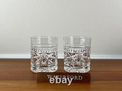 Waterford Cut Crystal OVERTURE Double Old Fashioned Glass Pair EXCELLENT