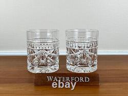 Waterford Cut Crystal OVERTURE Double Old Fashioned Glass Pair EXCELLENT