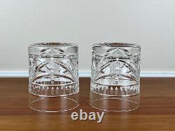 Waterford Cut Crystal OVERTURE Double Old Fashioned Glass Pair EXCELLENT