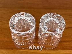 Waterford Cut Crystal OVERTURE Double Old Fashioned Glass Pair EXCELLENT
