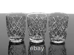 Waterford Donegal 12 Oz Crystal Double Old Fashioned Whiskey Glasses Set Of 3