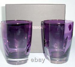 Waterford Double Old-Fashioned Tumbler Pair Heather Purple W Collec 40032056 New