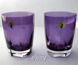 Waterford Double Old-Fashioned Tumbler Pair Heather Purple W Collec 40032056 New