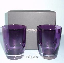 Waterford Double Old-Fashioned Tumbler Pair Heather Purple W Collec 40032056 New