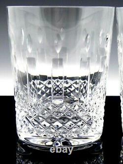 Waterford HAPPY BIRTHDAY CANDLES DOUBLE OLD FASHIONED GLASSES Set 2 Unused