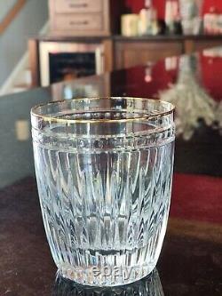 Waterford Hanover Gold Crystal Double Old Fashioned Glasses Set of (4)