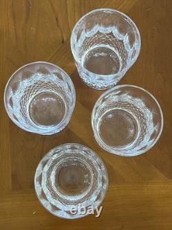 Waterford Ireland COLLEEN Double Old Fashioned 4 3/8 Crystal Cut Glass Set of 4