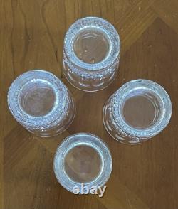 Waterford Ireland COLLEEN Double Old Fashioned 4 3/8 Crystal Cut Glass Set of 4