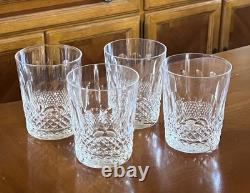 Waterford Ireland COLLEEN Double Old Fashioned 4 3/8 Crystal Cut Glass Set of 4