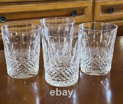 Waterford Ireland COLLEEN Double Old Fashioned 4 3/8 Crystal Cut Glass Set of 4