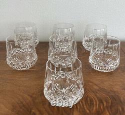 Waterford Ireland Crystal 3 1/4 LISMORE Double Old Fashioned Glasses Set of 7