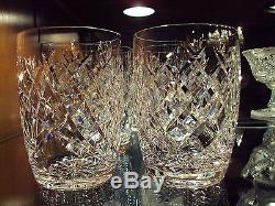 Waterford Irish Crystal Donegal Double Old Fashioned Whiskey Glasses (4) Ireland
