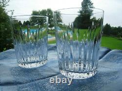 Waterford Irish Crystal. Two 4 3/8 Double Old Fashioned Whiskey Glasses. Eileen