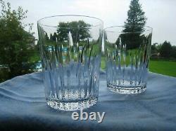 Waterford Irish Crystal. Two 4 3/8 Double Old Fashioned Whiskey Glasses. Eileen