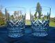 Waterford Irish Crystal. Two 4 3/8 Double Old Fashioned Whiskey Glasses. Lismore