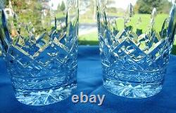 Waterford Irish Crystal. Two 4 3/8 Double Old Fashioned Whiskey Glasses. Lismore