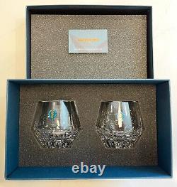 Waterford Irish Dogs Madra Tumbler Double Old Fashioned Crystal Glasses Set of 2