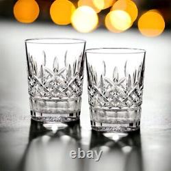 Waterford LISMORE DOUBLE OLD FASHIONED 12oz Crystal GLASSES (2) In the Set IRISH