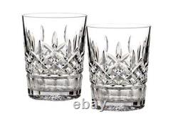 Waterford LISMORE DOUBLE OLD FASHIONED 12oz Crystal GLASSES (2) In the Set IRISH